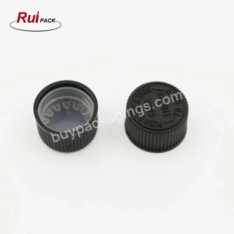 Oem 20/410 Black Cr Cap,Childproof Cap Manufacturer/wholesale