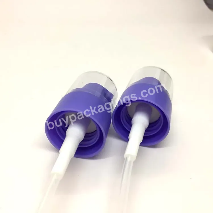 Oem 20/410 Double Layer Double Wall Customized Purple Color In Matte Plastic Cream Pump Sprayer For Serum