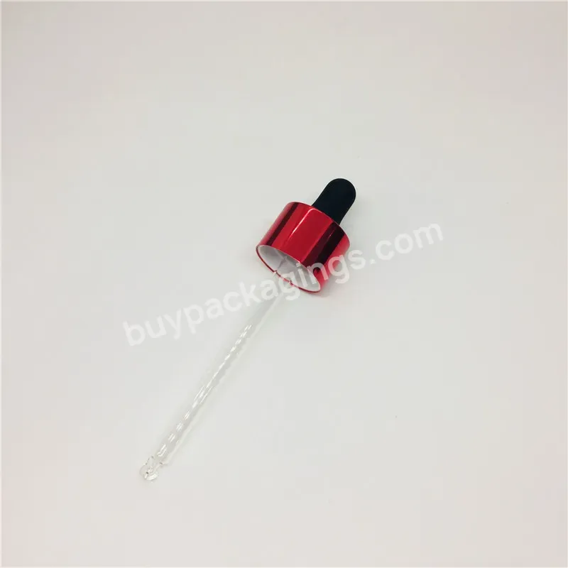 Oem 20/410 Wholesale Black Red Aluminum Dropper Glass Olive Oil Bottle Droppers