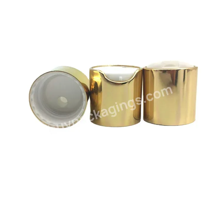 Oem 20mm 24mm 20/410 24/410 Pp Aluminum Gold Silver Disc Top Caps Dispenser Oil Press Cap