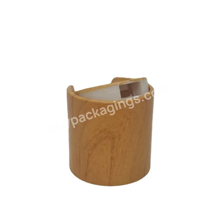 Oem 24/410 24/415 Water Transfer Disc Lid Printing Wooden Pattern Plastic Jar Lid Disc Top Lids