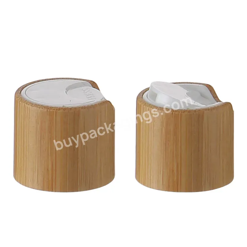 Oem 24/410 28/410 Bamboo Disc Top Cap Factory Direct Luxury Wooden Conditioner Bottle Cap - Buy Disc Cap,Bamboo Press Cap.