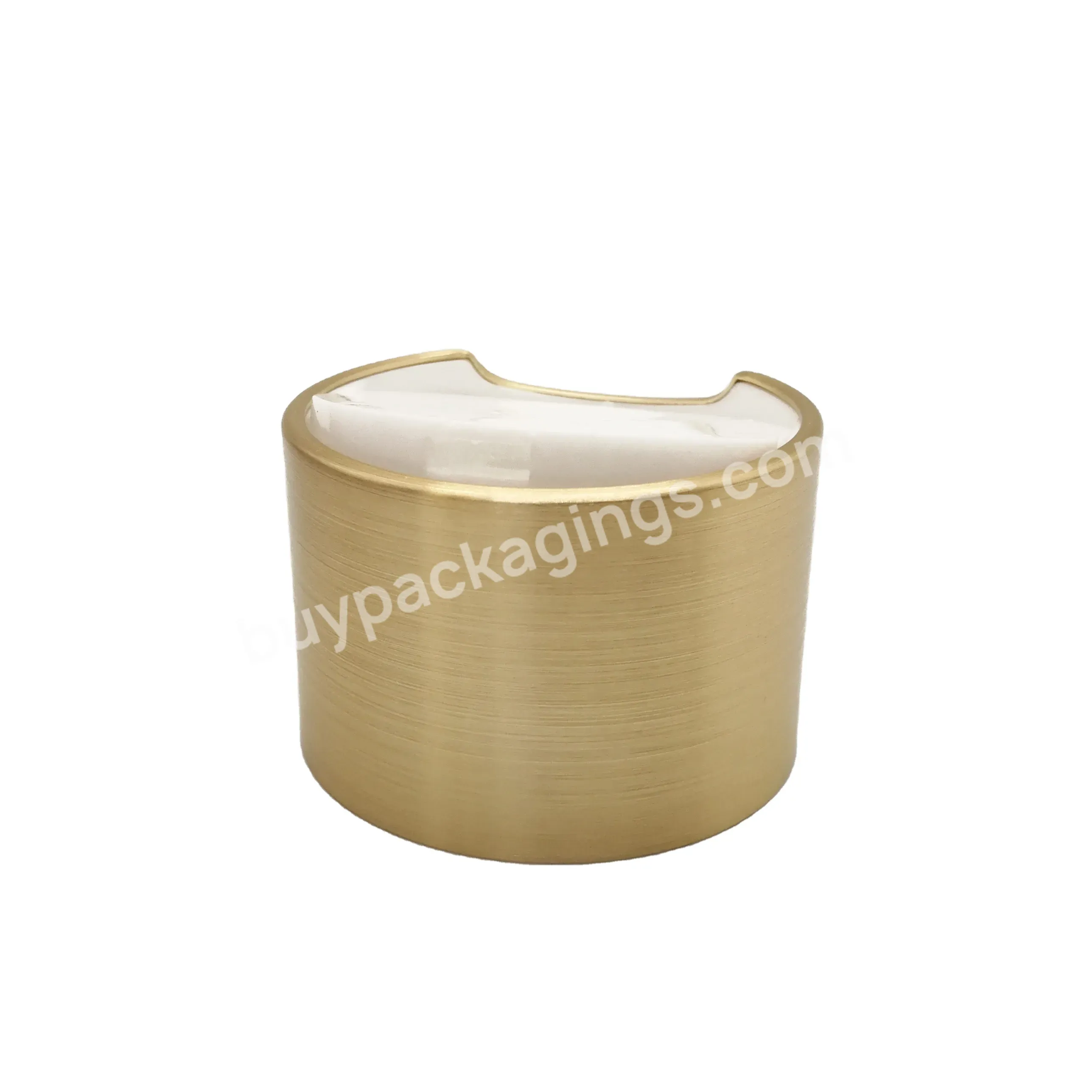 Oem 24/410 Golden/white Aluminum Disc Top Cap With Brush Surface Effect