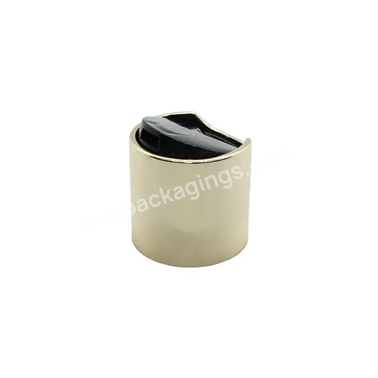 Oem 24/410 Uv Golden Black Pp Disc Top Lid For Hair Wash Packaging Bottle - Buy Disc Top Cap,Pop Top Lids,Flip Top Lids For Plastic.