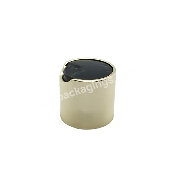 Oem 24/410 Uv Golden Black Pp Disc Top Lid For Hair Wash Packaging Bottle - Buy Disc Top Cap,Pop Top Lids,Flip Top Lids For Plastic.