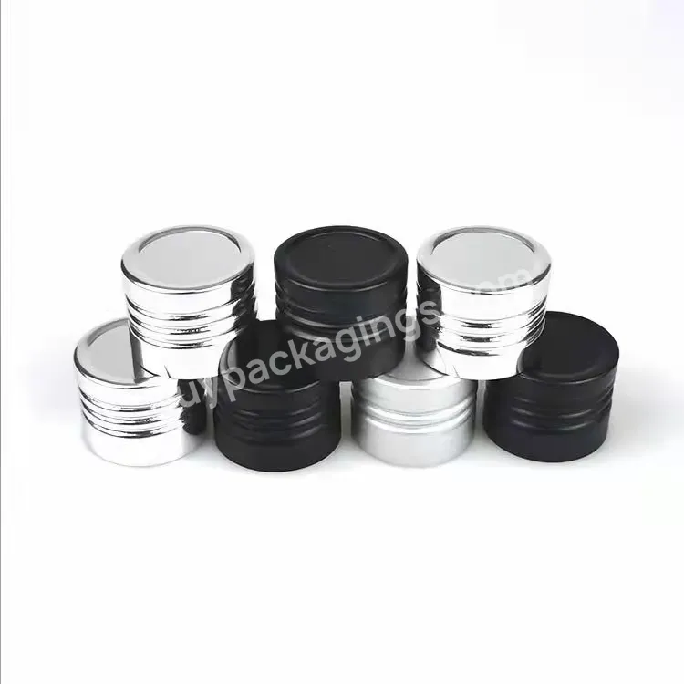 Oem 24mm Aluminium Screw Top Lids For Bottles /perfume Bottle Aroma Bottle Metal Silver Threaded Lids Manufacturer/wholesale