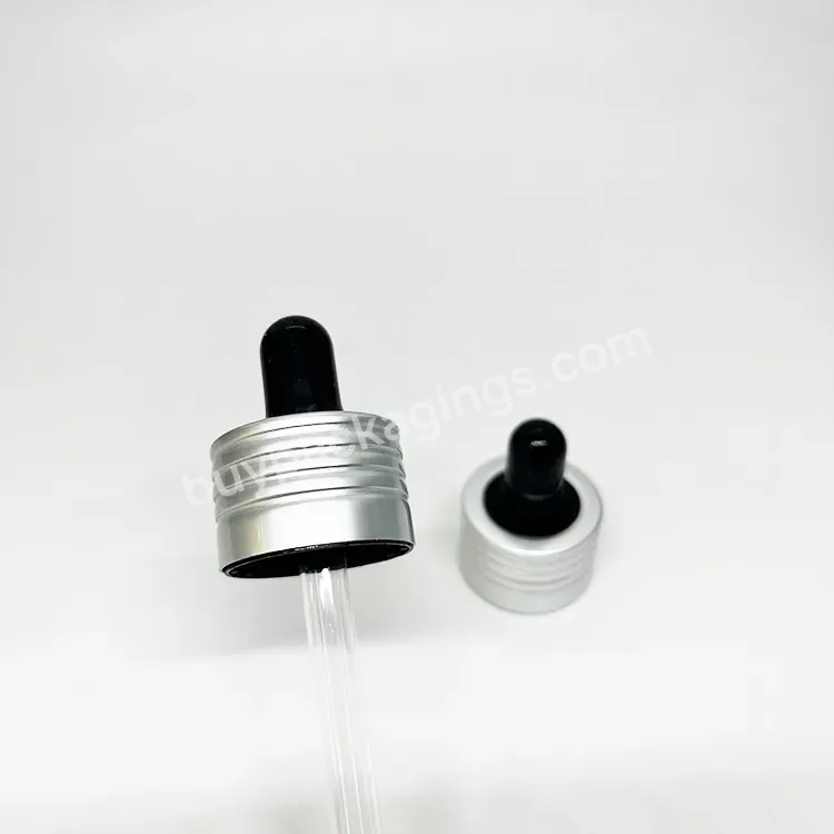 Oem 24mm Metal Matte Silver Aroma Perfume Bottle Cap/cosmetics Essential Oil Bottle Screw Thread Dropper Lids Manufacturer/wholesale