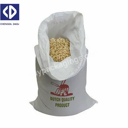 Oem 25kg 50kg Grain Sugar Flour Rice Feed Seed Fertilizer Laminated Pp Woven Bag Pp Sacos