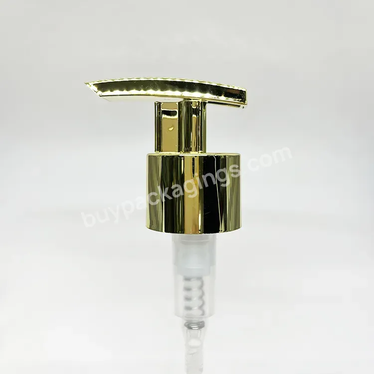 Oem 28/410 Abs Dispenser Pump Lotion Shampoo Bottle / Luxury Shiny Black Gold Color Hand Wash Pump Head Manufacturer/wholesale