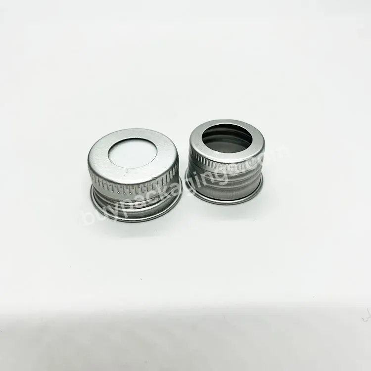 Oem 28mm Aluminium Screw Top Lid With Hole /perfume Bottle Aroma Bottle Metal Silver Threaded Lids Manufacturer/wholesale