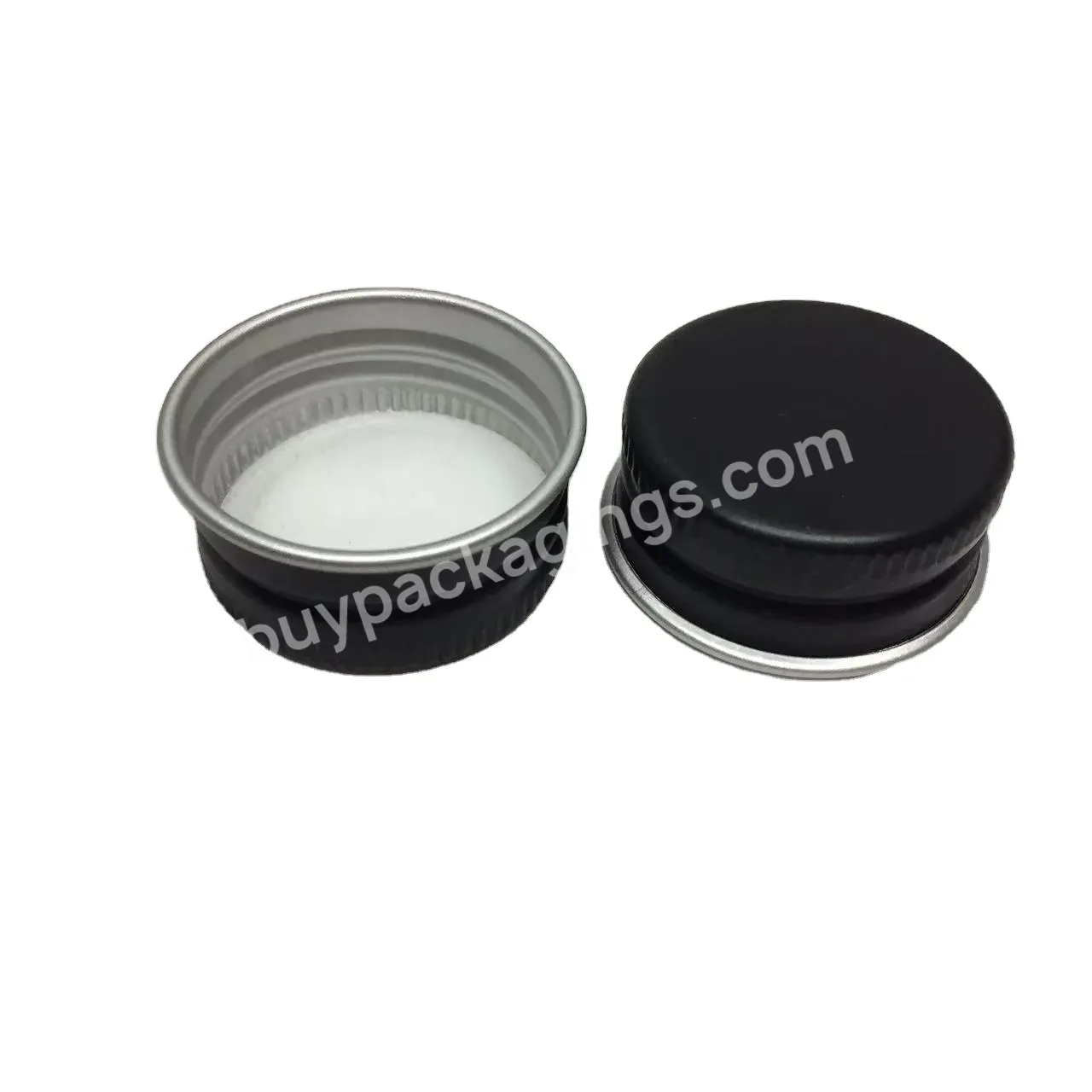 Oem 28mm Black Screw Thread Bottle Cap Aluminium Cap