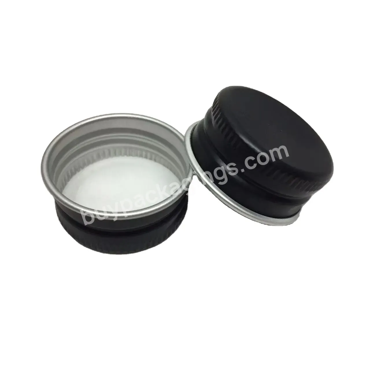 Oem 28mm Black Screw Thread Bottle Cap Aluminium Cap