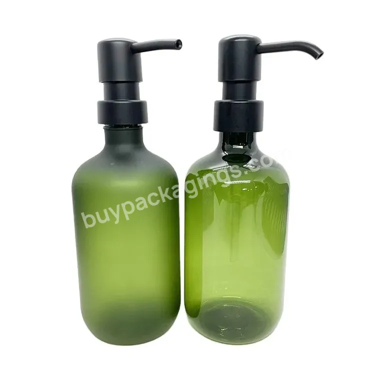 Oem 300ml 500ml Empty Pet Matte Bottle Shampoo Shower Gel Lotion Pump Bottles For Shampoo And Conditioner Bottles