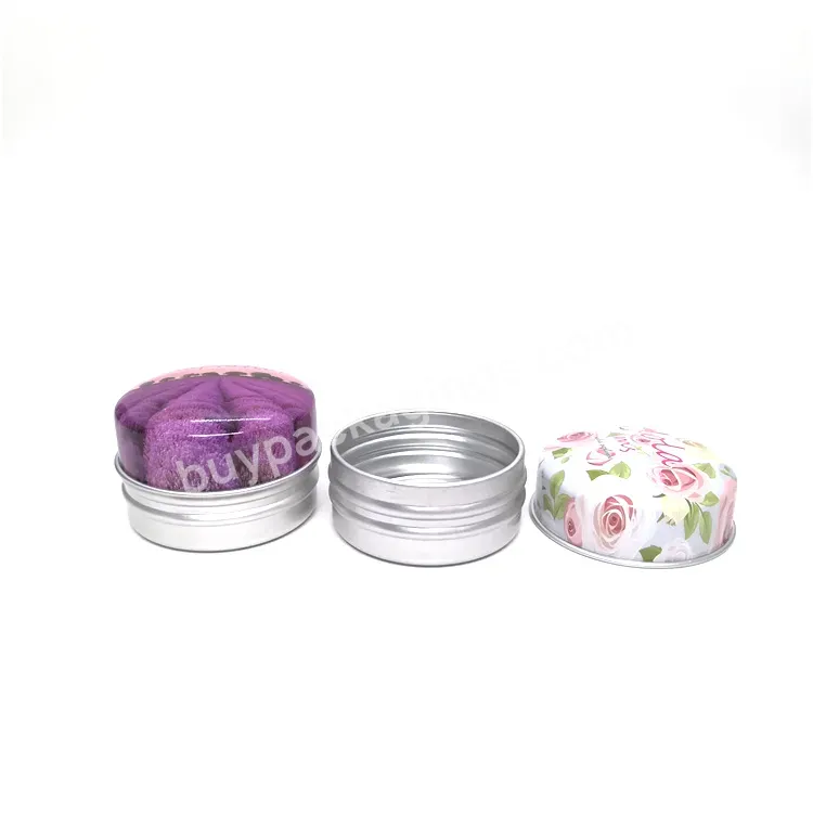 Oem 30ml 1oz Custom Printed Cosmetics Hand Face Cream Lip Balm Container Aluminum Jar With Screw Lid