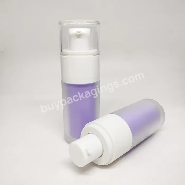 Oem 30ml 50ml 1 Oz Matte Purple Refillable Airless Pump Bottle With Pump For Cosmetic Skin Care