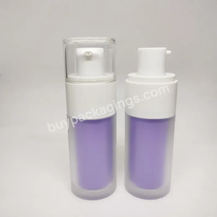 Oem 30ml 50ml 1 Oz Matte Purple Refillable Airless Pump Bottle With Pump For Cosmetic Skin Care