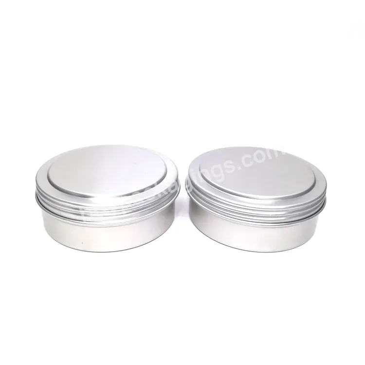 Oem 30ml 50ml 80ml Silver Aluminum Tin Candle Making Storage Jar Metal Tins