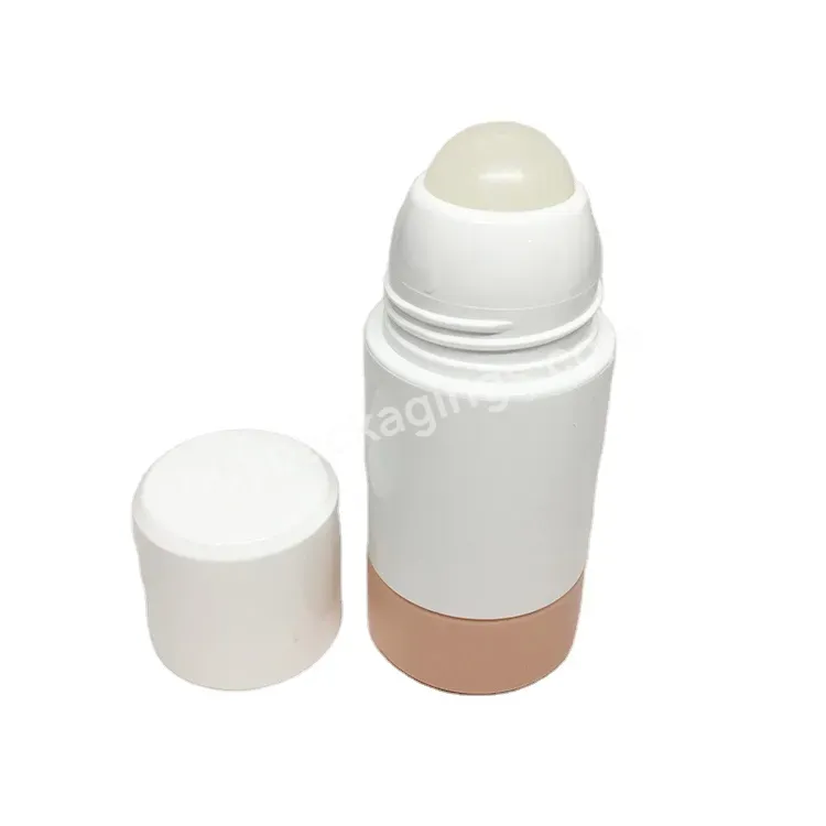 Oem 30ml 50ml Plastic Roller Plastic Roll On Perfumer Empty Bottle With Dome Cap