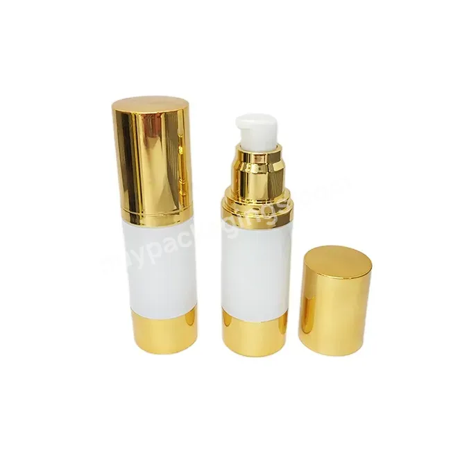 Oem 30ml As Airless Pump Serum Packaging Bottle Golden Pump Airless Perfume Spray Bottle