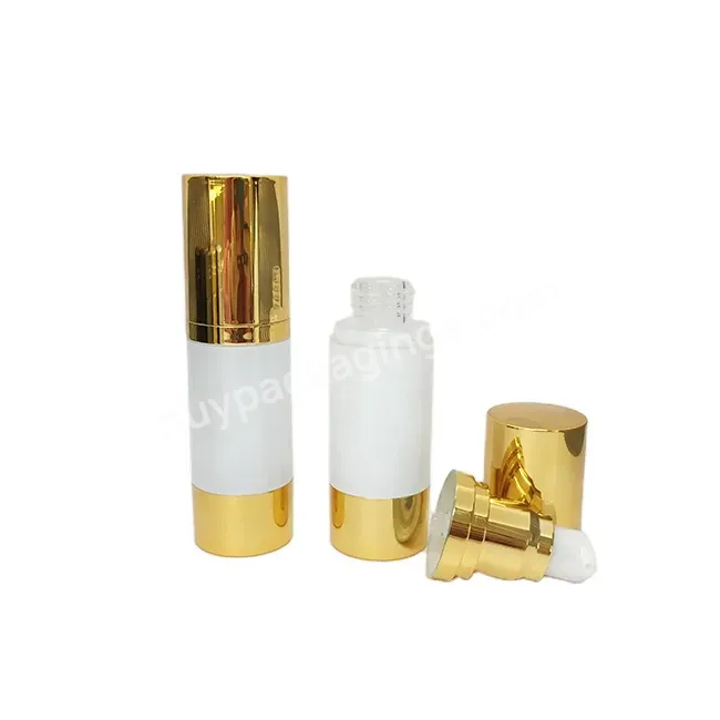 Oem 30ml As Airless Pump Serum Packaging Bottle Golden Pump Airless Perfume Spray Bottle