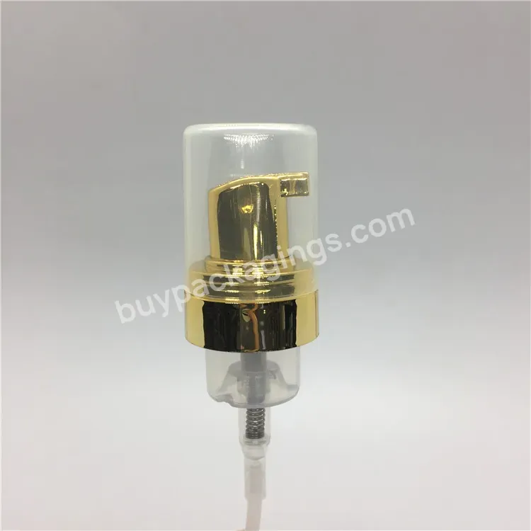 Oem 30mm Uv Coating Gold Silver Metal Foam Soap Pump Liquid Soap Dispenser Bottle Pump