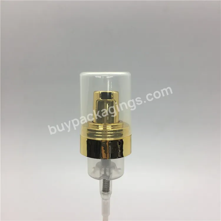 Oem 30mm Uv Coating Gold Silver Metal Foam Soap Pump Liquid Soap Dispenser Bottle Pump