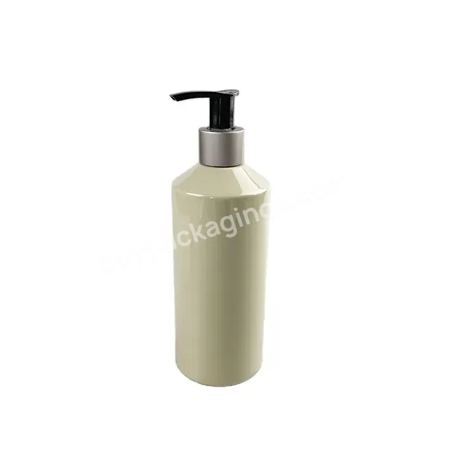 Oem 360ml Pcr Slide Shoulder Cosmetic Packaging Bottle With Shampoo Pump