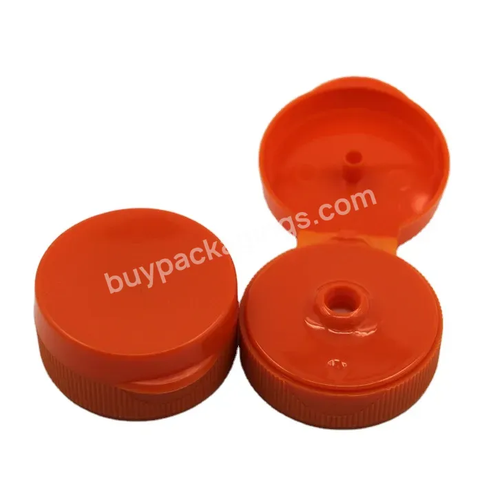 Oem 38mm Lid Bottle Cap Plastic Caps 38/400 Ribbed Flip Top Cap With Aluminum Foil Liner