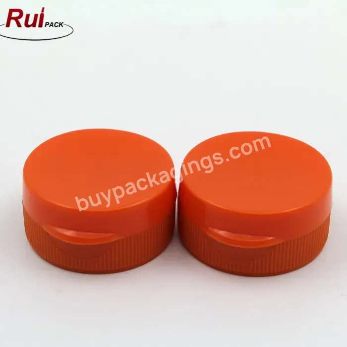 Oem 38mm Lid Bottle Cap Plastic Caps 38/400 Ribbed Flip Top Cap With Aluminum Foil Liner