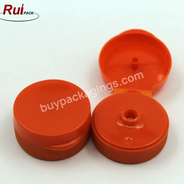 Oem 38mm Matte Surface Squeeze Bottle Flip Top Cap 38-400 Ribbed Side Bottle Lid For Cosmetic Bottle