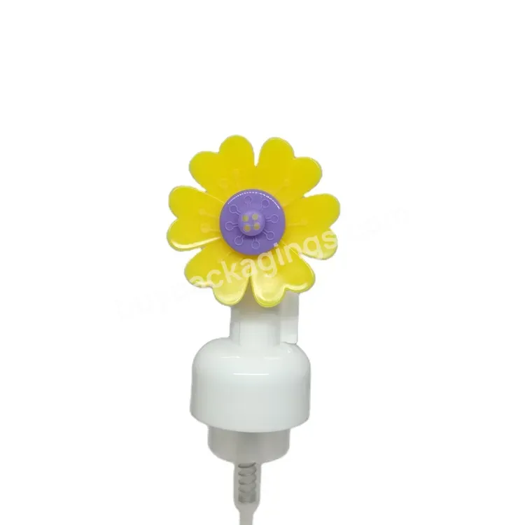 Oem 43mm Plastic Flower Foam Lotion Dispenser Pump Foam Bottle Flower Shape Pump Bady Hand Washing Pump