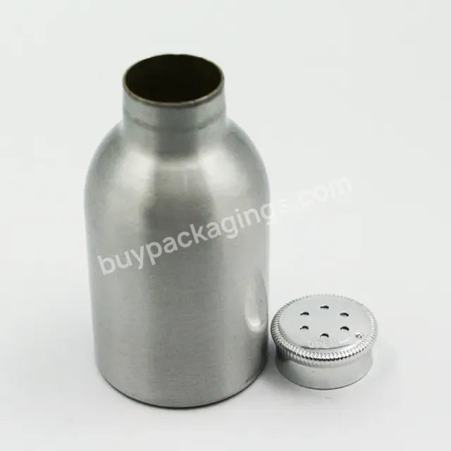 Oem 50g Aluminum Powder Bottle Metal Talcum Bottle Bath Salt Screw Shaking Lids Bottle 1.6oz Manufacturer/wholesale