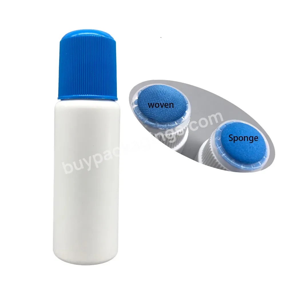 Oem 50ml Plastic Stain Remover Liquid Sponge Head Applicator Bottle