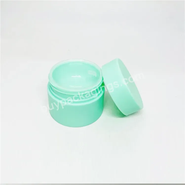 Oem 5g 8g 10g 12g 15g 20g 30g 50g Empty Cute Colorful Cosmetic Jar Matte Green Pp Plastic Jars For Cosmetic