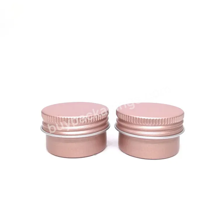 Oem 5ml 10ml 15ml Multi-specification Aluminum Cosmetic Jar Matte Pink Aluminum Can With Screw Lid For Hair Cream Tea Jar