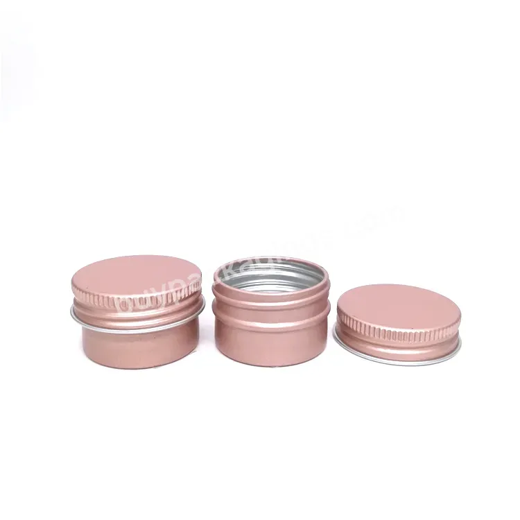 Oem 5ml 10ml 15ml Multi-specification Aluminum Cosmetic Jar Matte Pink Aluminum Can With Screw Lid For Hair Cream Tea Jar