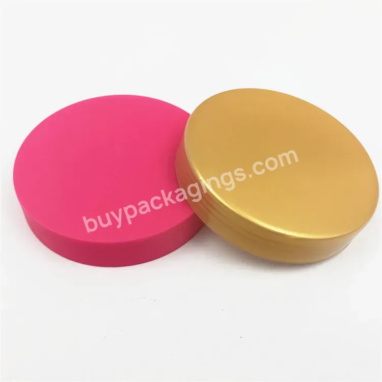 Oem 89mm Matt Gold Color Frosted Surface Pp Plastic Big Pet Jar Cap