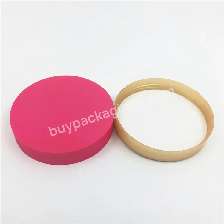 Oem 89mm Matt Gold Color Frosted Surface Pp Plastic Big Pet Jar Cap