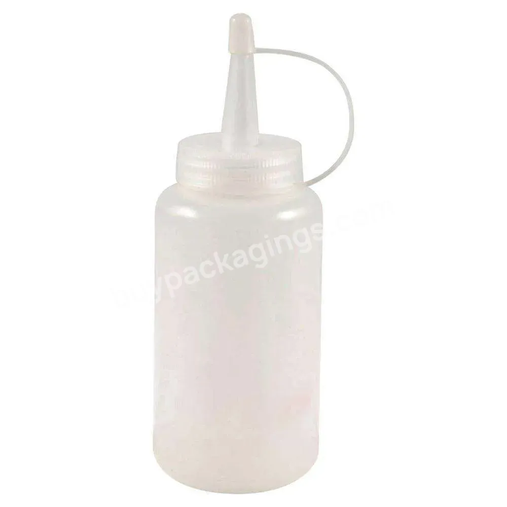 Oem Alim 180cc White Plastic Squeeze Bottle Oil Sauce Dispenser Nozzle Cap Attached