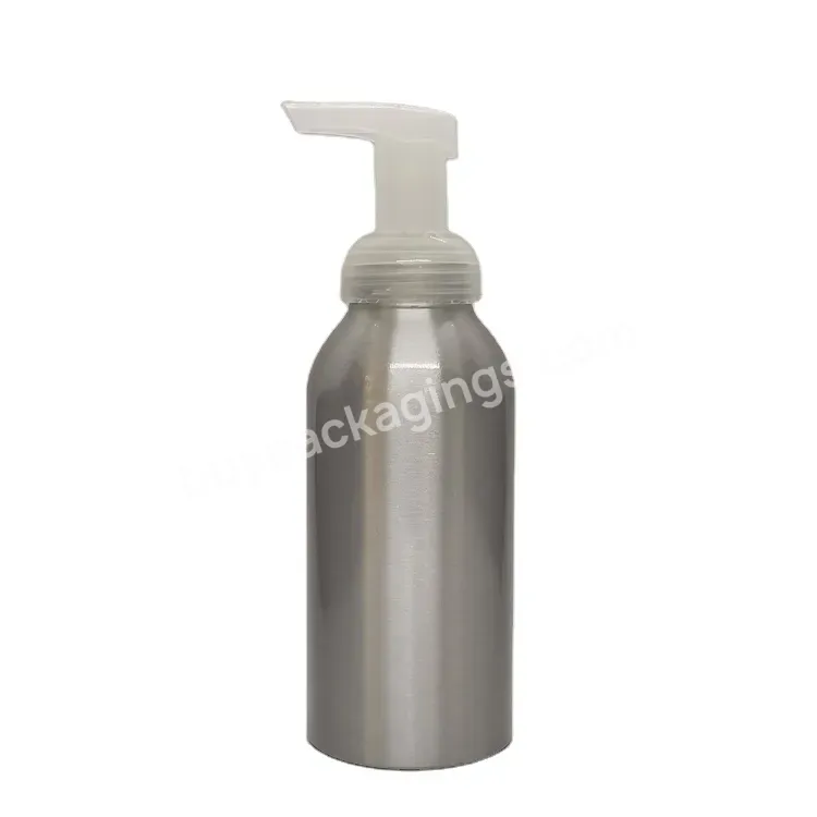 Oem Aluminum Metal Bottle Refillable Foaming Pump Bottles Soap Aluminum Bottle With Foam Dispenser For Face Hand Cleanser Liquid