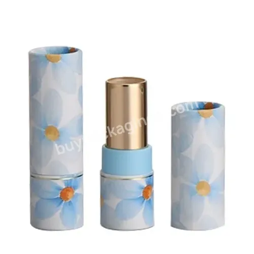 Oem Cardboard With Aluminum Empty Cosmetic Lip Balm Container 3.5g Make Up Lipstick Bottle