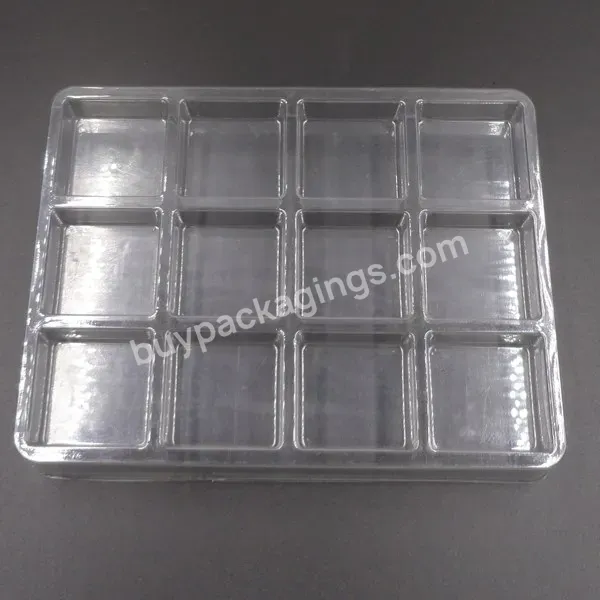 Oem Clear Thermoformed Chocolate Cavity Blister Packaging Insert Tray Food Plastic Pet Chocolate Blister Tray Box