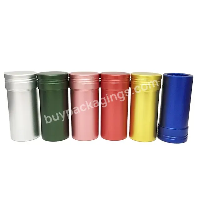 Oem Color Recyclable Refillable Metal Aluminum Deodorant Stick Container Hot Sale 50g