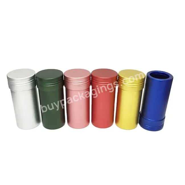 Oem Color Recyclable Refillable Metal Aluminum Deodorant Stick Container Hot Sale 50g