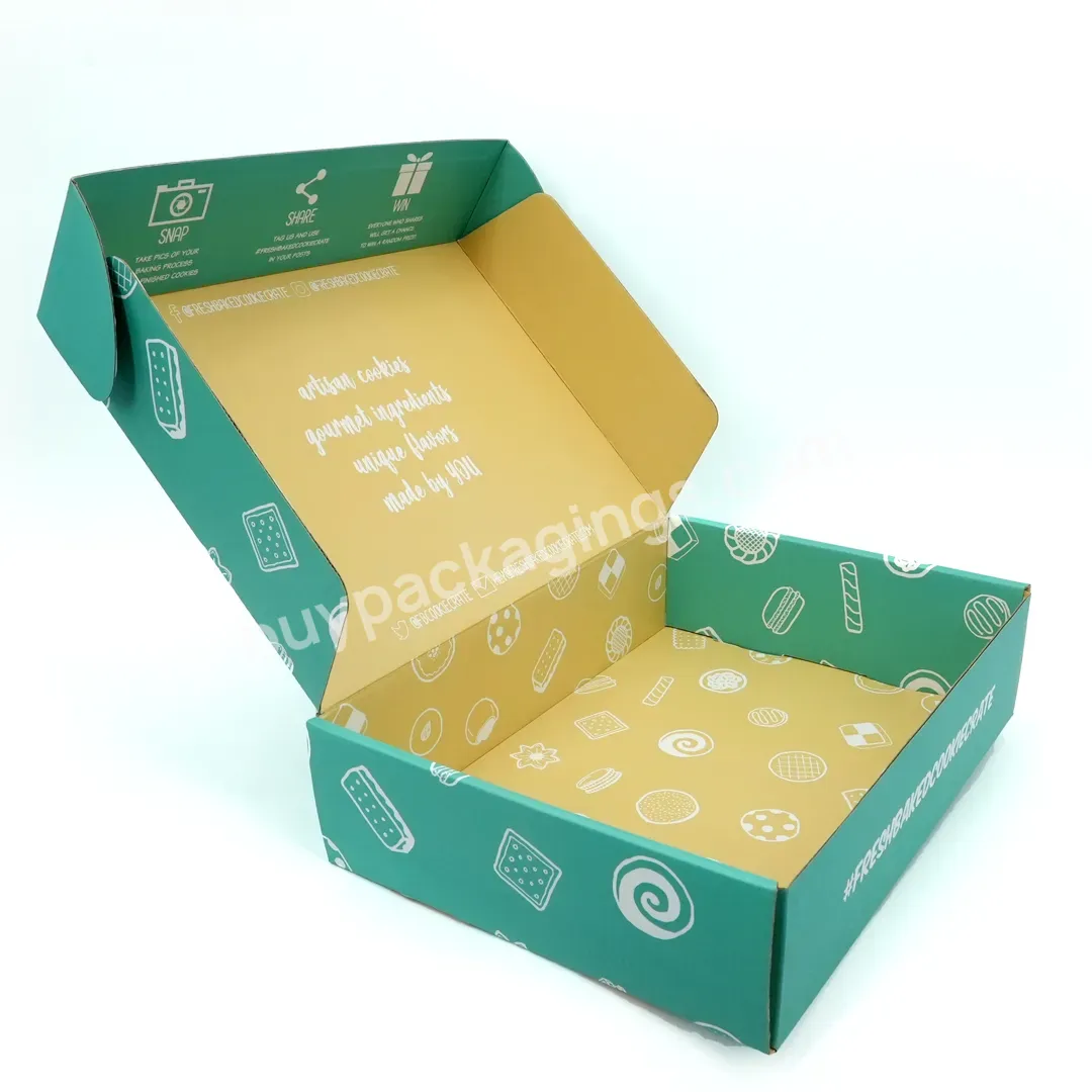 Oem Corrugated Box Suitable For Bakery Exquisite Bread Cookie Desserts Baking Donuts Packaging Paper Boxes