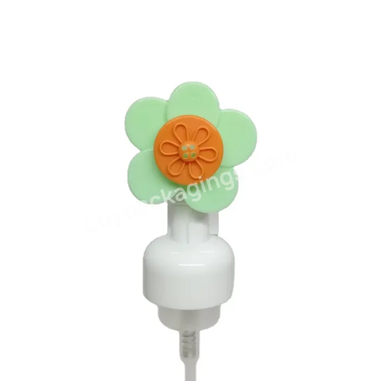 Oem Cosmetic Cleanser 43mm Flower Nail Pump Soap Foam Pump Dispenser For Plastic Bottles - Buy Flower Foam Pump,Flower Pump Dispenser,Foam Pump 43mm.