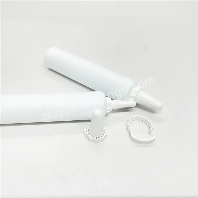 Oem Cosmetic For Medicine Tube With Safety Ring Cover White Matte Eye Cream Squeeze Tube Packaging