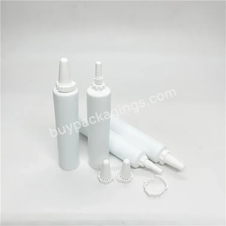 Oem Cosmetic For Medicine Tube With Safety Ring Cover White Matte Eye Cream Squeeze Tube Packaging - Buy Medicine Tube,Squeeze Tube,Eye Cream Tube.