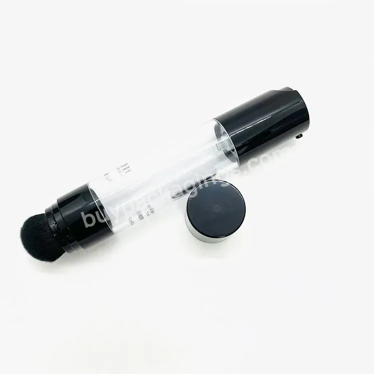 Oem Cosmetic Makeup Liquid Foundation Bottle Plastic Airless Syringe Pump Tube With Brush 30ml