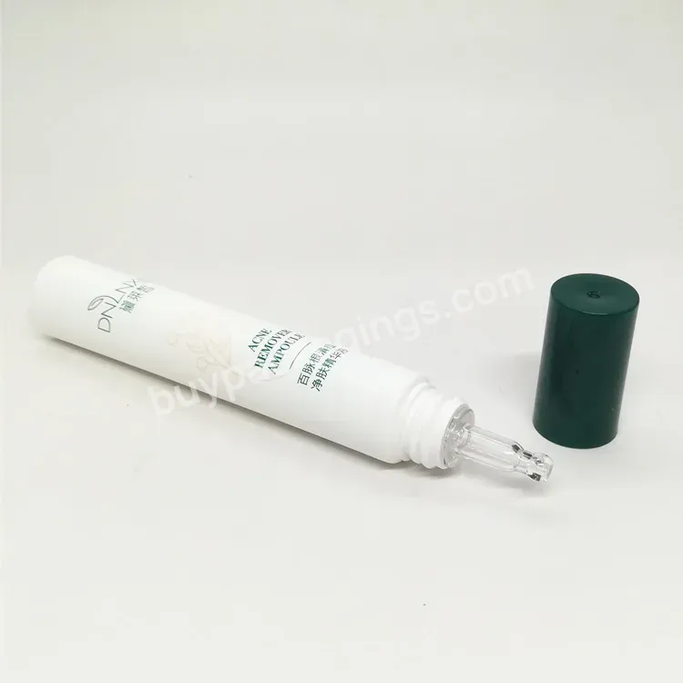 Oem Cosmetic Pe Tube With Transparent Long Nozzle Eye Cream Soft Tube Packaging